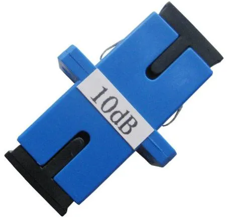 SC UPC Singlemode Fast flänsad fiberoptisk dämpare, hona till hona, 1~25dB valfritt